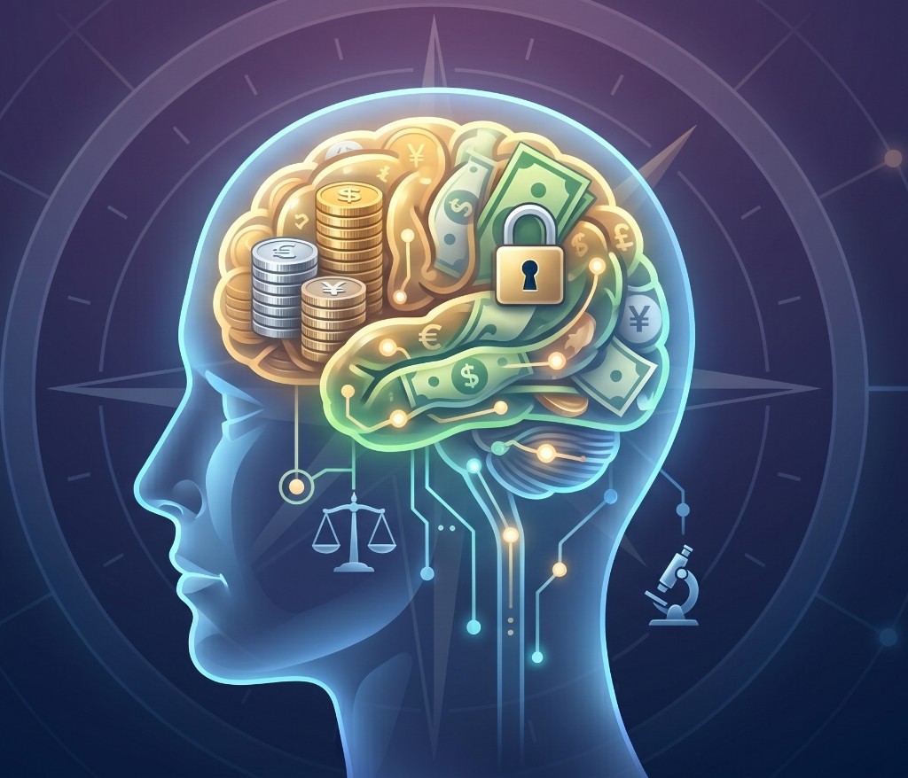 Money personality illustration — mindset, psychology, and wealth concepts